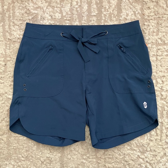 New, Free Country Women's Plus Bermuda Board Short Navy M - Picture 1 of 10